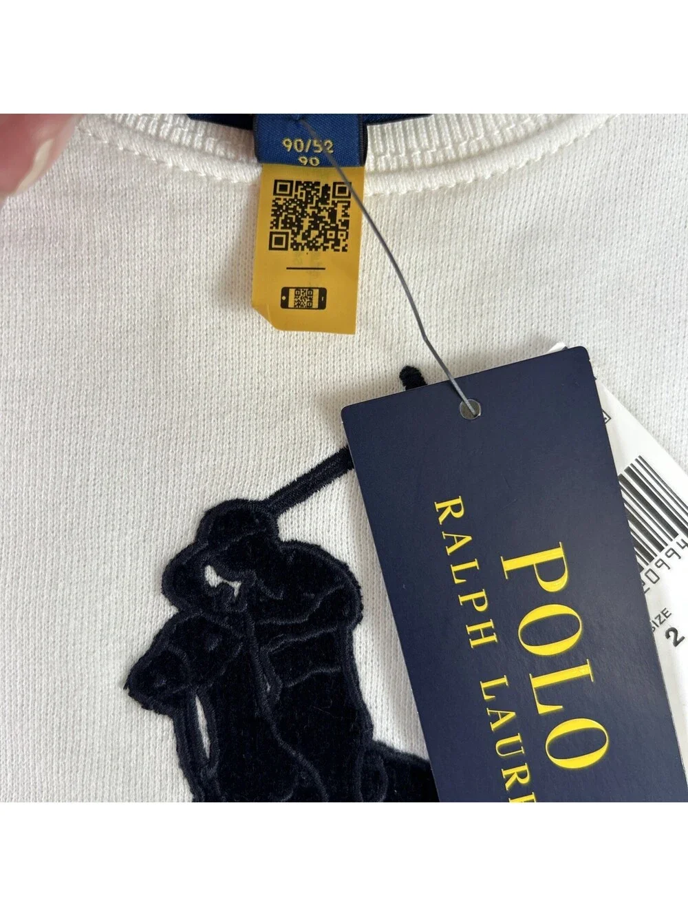 POLO RALPH LAUREN GIRL'S VELVET RUFFLE HEM SWEATSHIRT DRESS SIZE 2 Cotton Blend